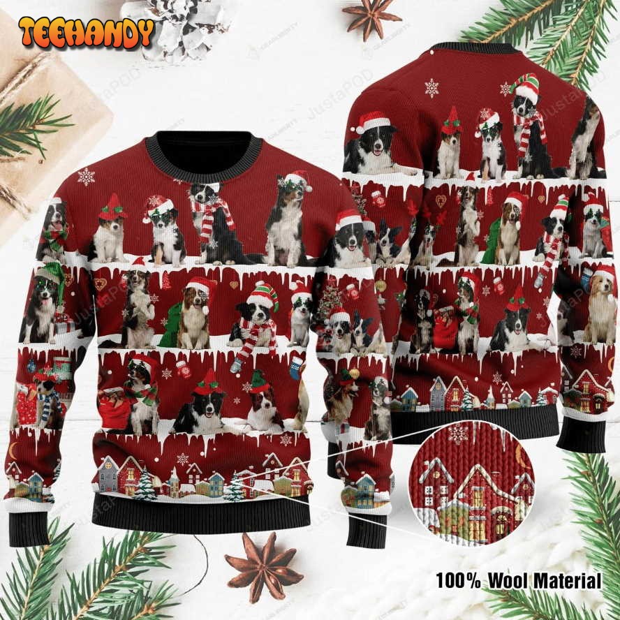 border collie ugly christmas sweater all over print sweatshirt ugly sweater d5yec