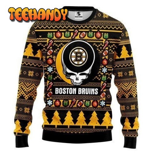 boston bruins grateful dead ugly christmas sweater ugly sweater 3bxz6