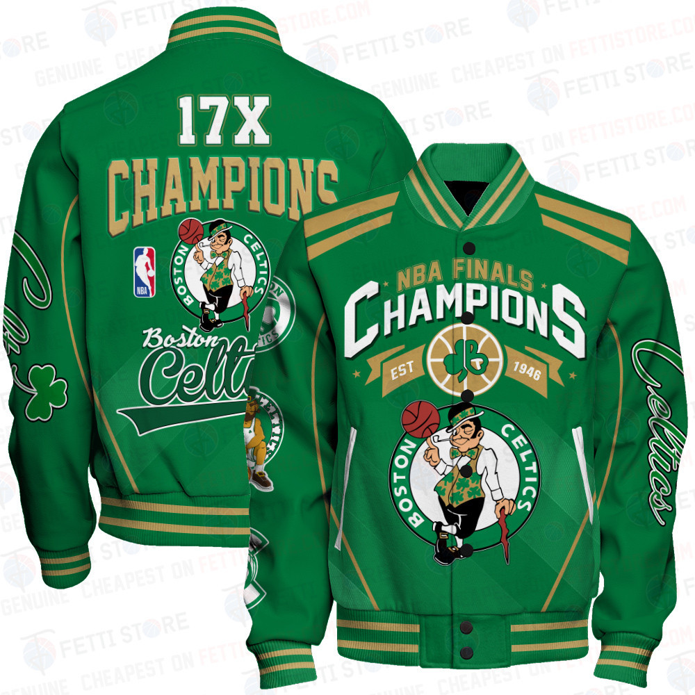 boston celtics 17x champions basketball team print baseball varsity jacket baseball jacket all over print sfat v24 eysji