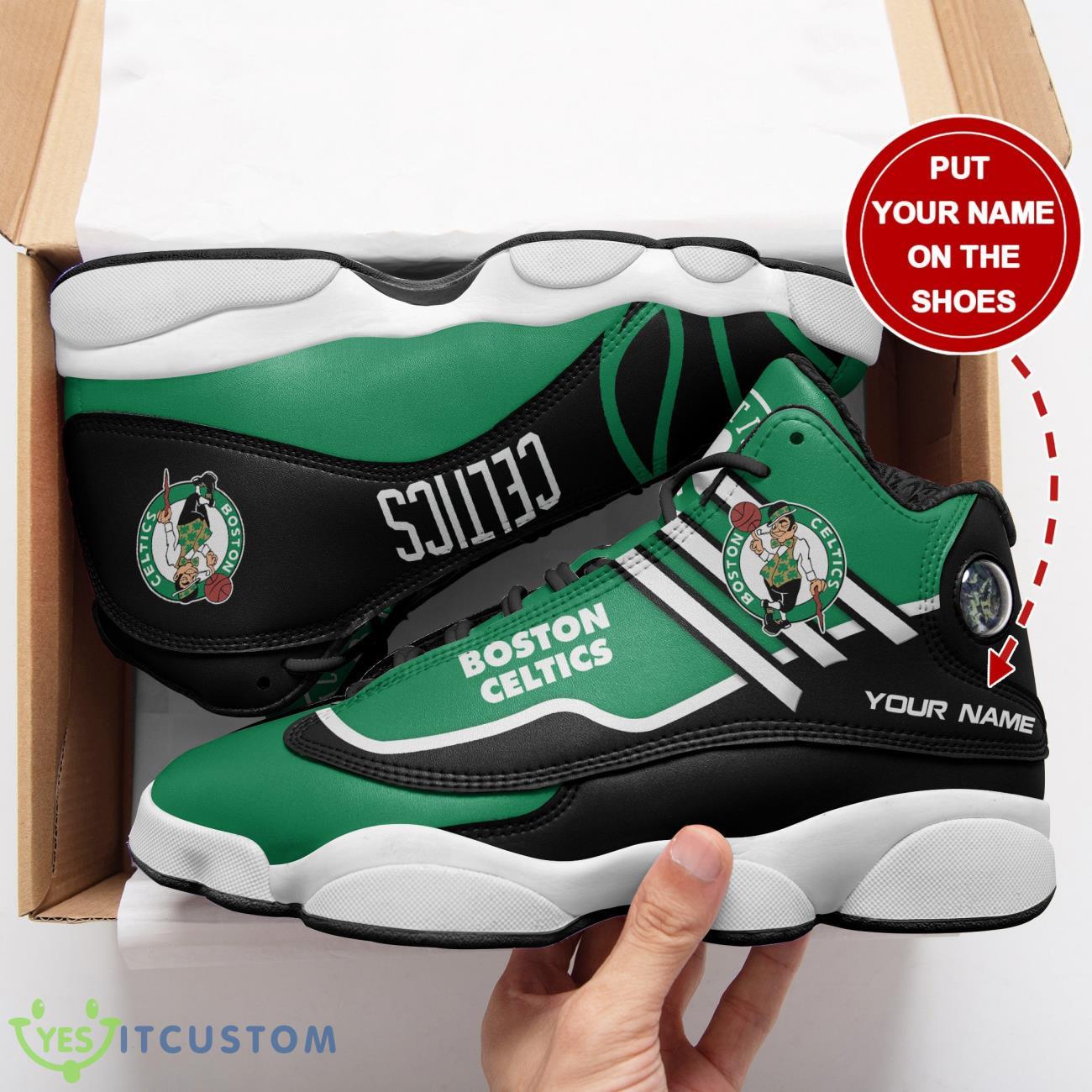 boston celtics custom name air jordan 13 sneakers running shoes trending