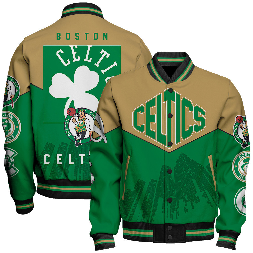 boston celtics happy saint patricks day baseball varsity jacket baseball jacket all over print stm v17 wuqmo