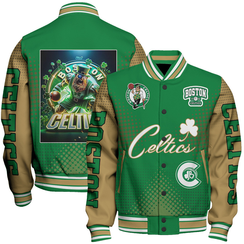 boston celtics happy saint patricks day baseball varsity jacket baseball jacket all over print stm v18 rhhos