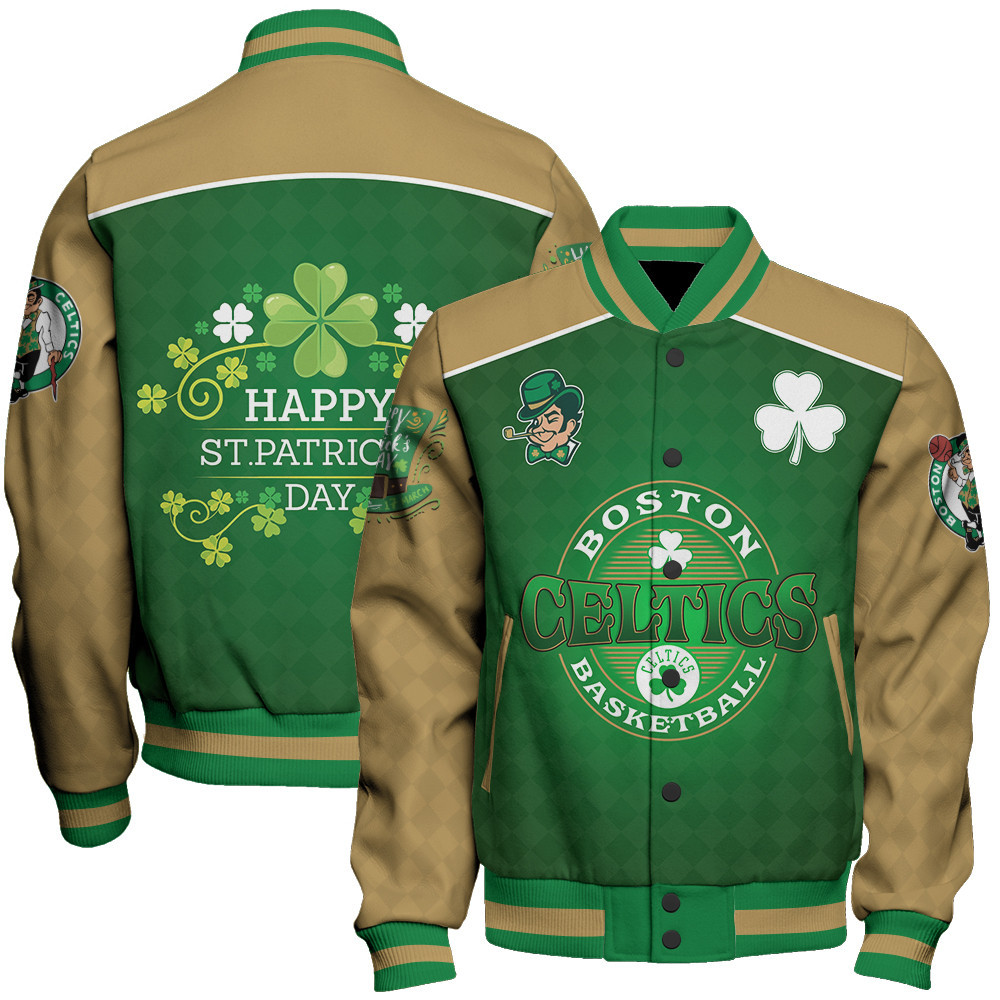 boston celtics nba baseball varsity jacket baseball jacket all over print stm v21 vr7ju