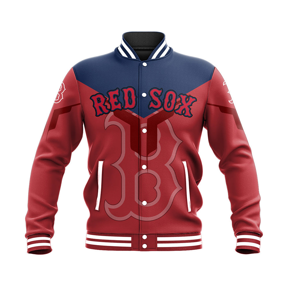 boston red sox baseball jacket button up zipper hooded all over print drinking style mlb vbwst