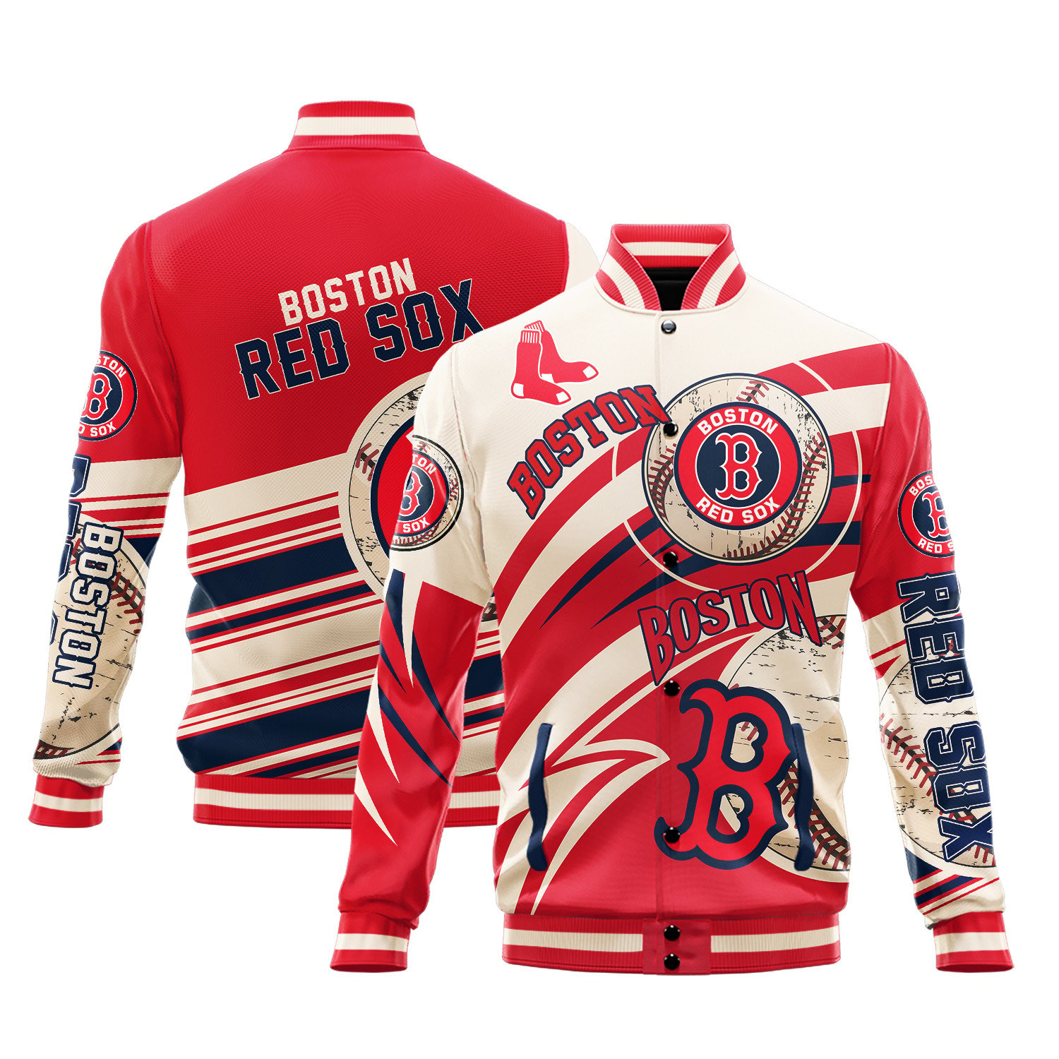 boston red sox baseball varsity jacket baseball jacket all over print wf zkiwh