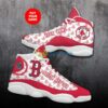 boston red sox football team best custom name air jordan 13 shoes