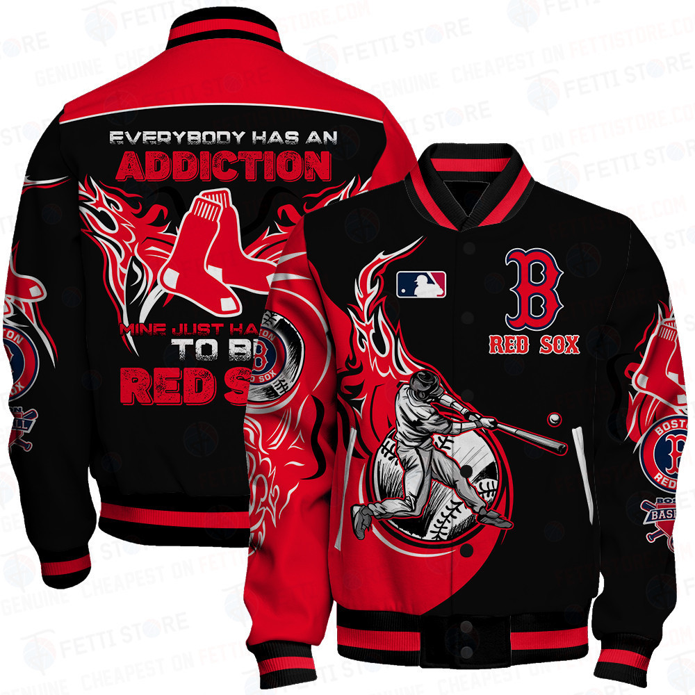 boston red sox mlb baseball varsity jacket baseball jacket all over print csoag