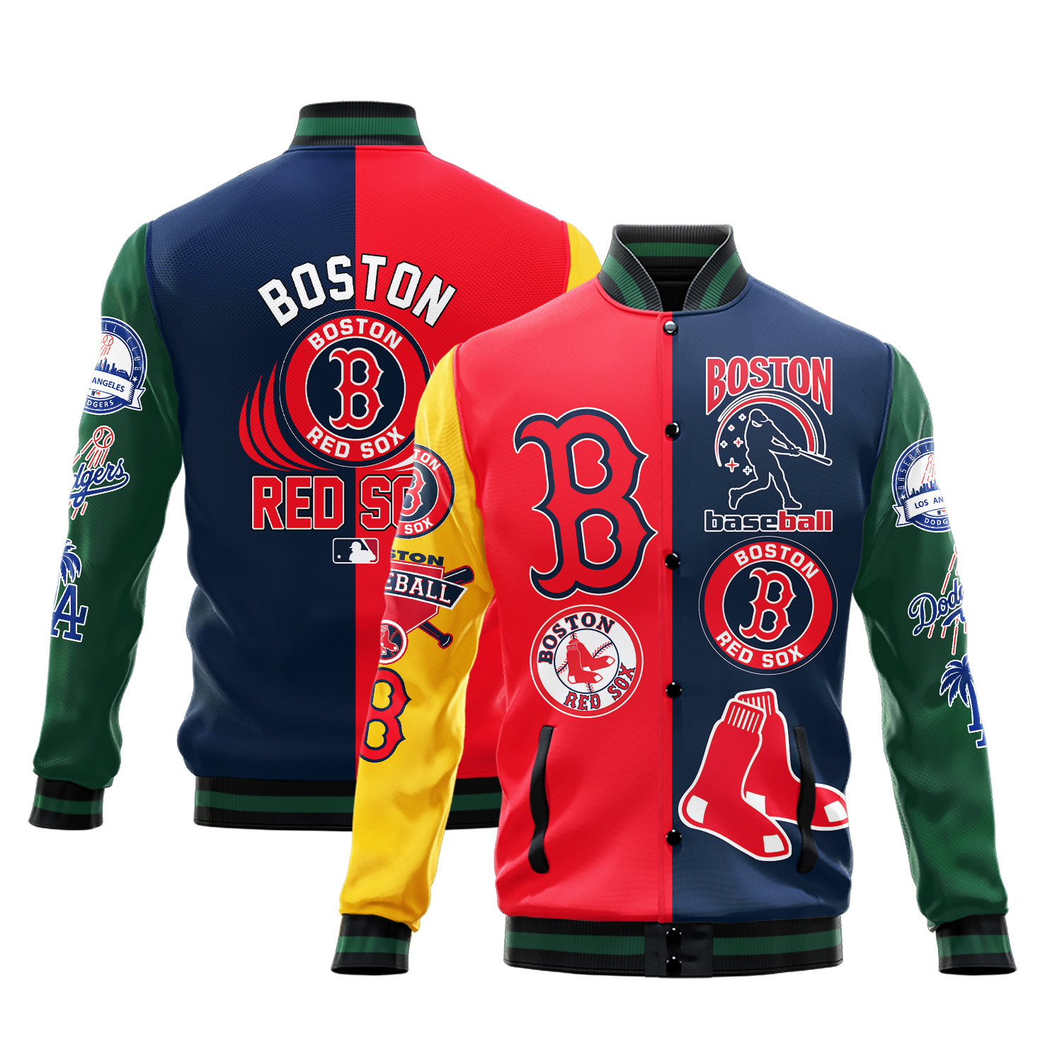 boston red sox mlb baseball varsity jacket baseball jacket all over print stm v3 bdpbg