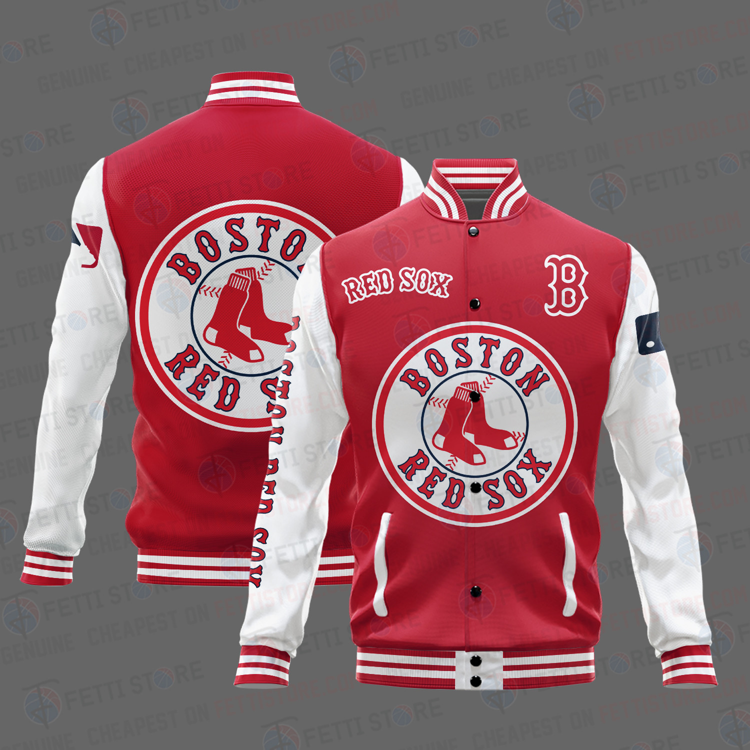 boston red sox mlb baseball varsity jacket baseball jacket all over print stm zvv4m