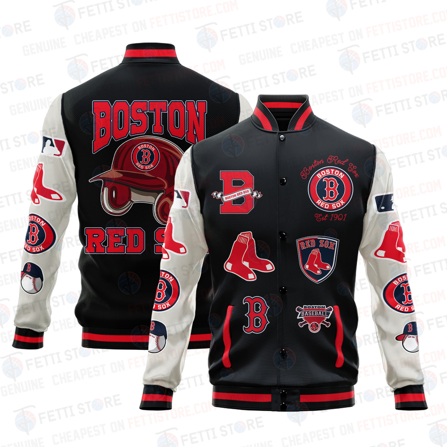 boston red sox mlb baseball varsity jacket baseball jacket all over print v2 xwzuy