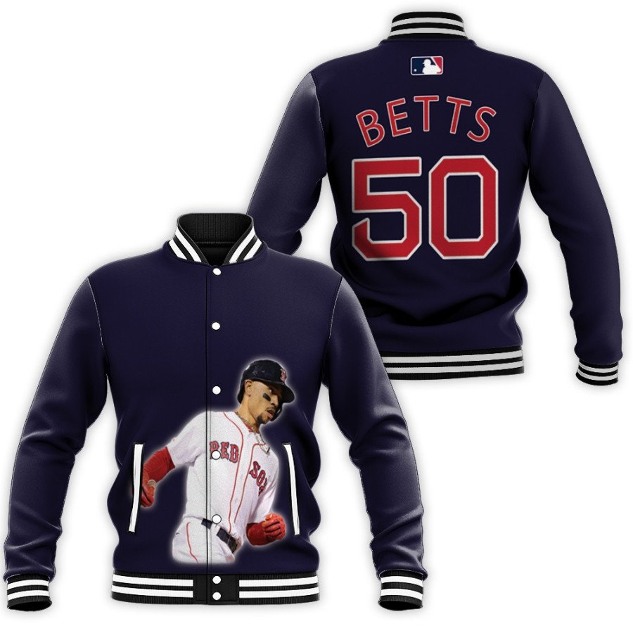 boston red sox mookie betts 50 mlb best legends baseball team black 3d designed allover gift for red sox fans baseball jacket button up zipper hooded all over print mlb ohxch