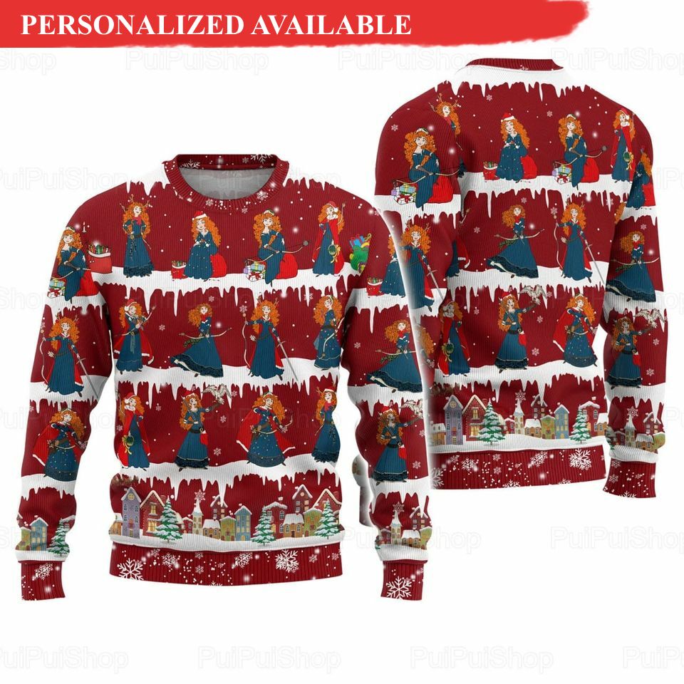 brave disney ugly christmas 3d sweater 2937