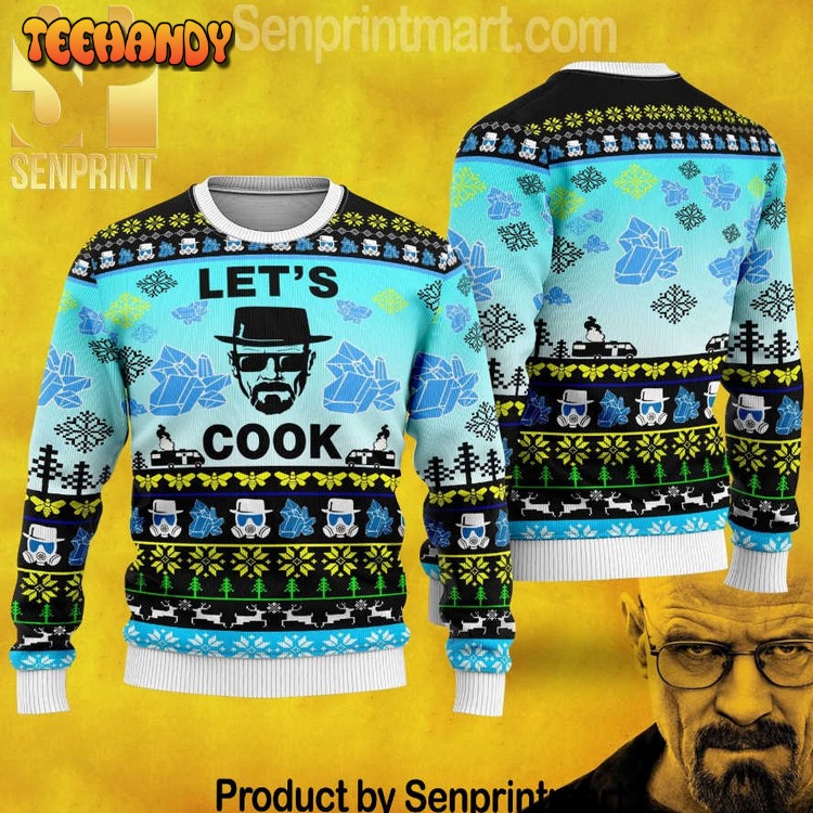 breaking bad lets cook chirtmas gifts full printing ugly xmas sweater 5ophi