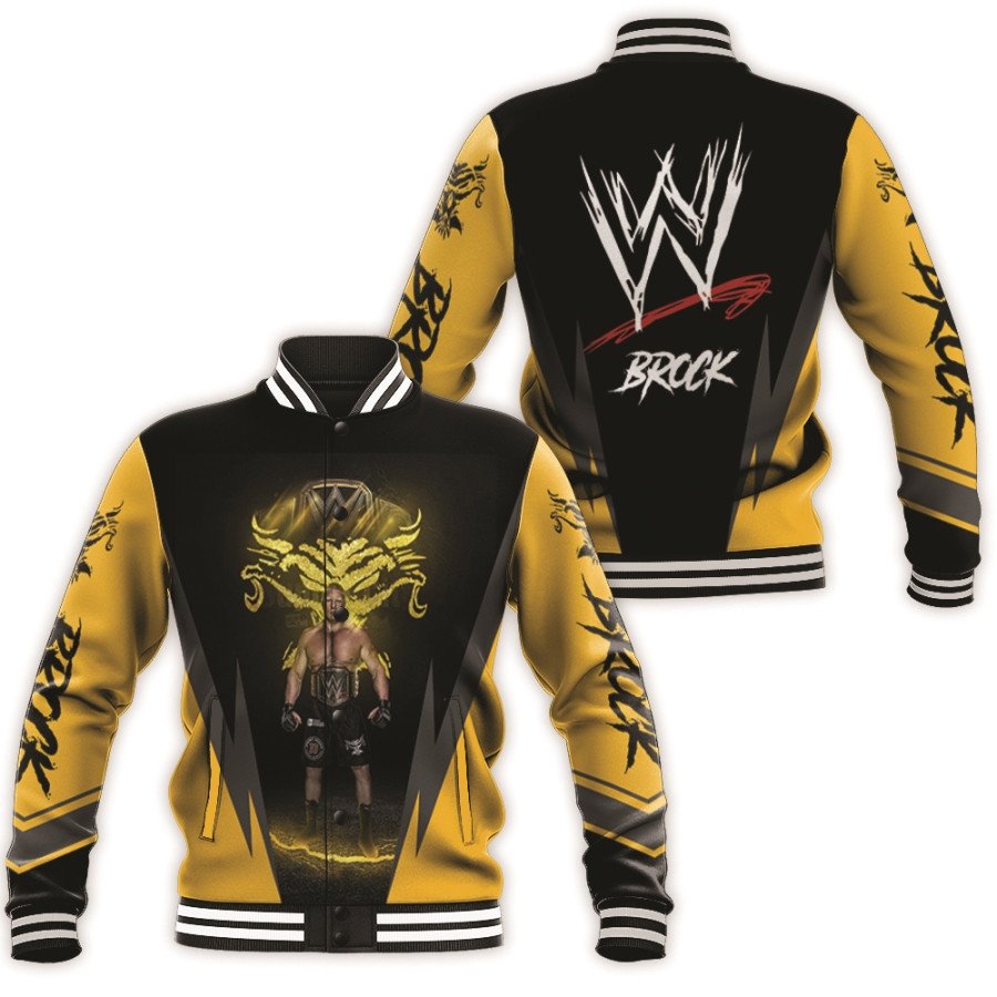 brock lesnar thanks fan wwe belt world champion professional wrestler black all over print designed gift for brock lesnar fans baseball jacket button up zipper hooded all over print k3bjg