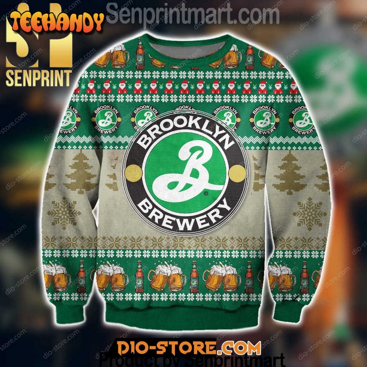 brooklyn brewery 3d holiday ugly xmas sweater wfhqr