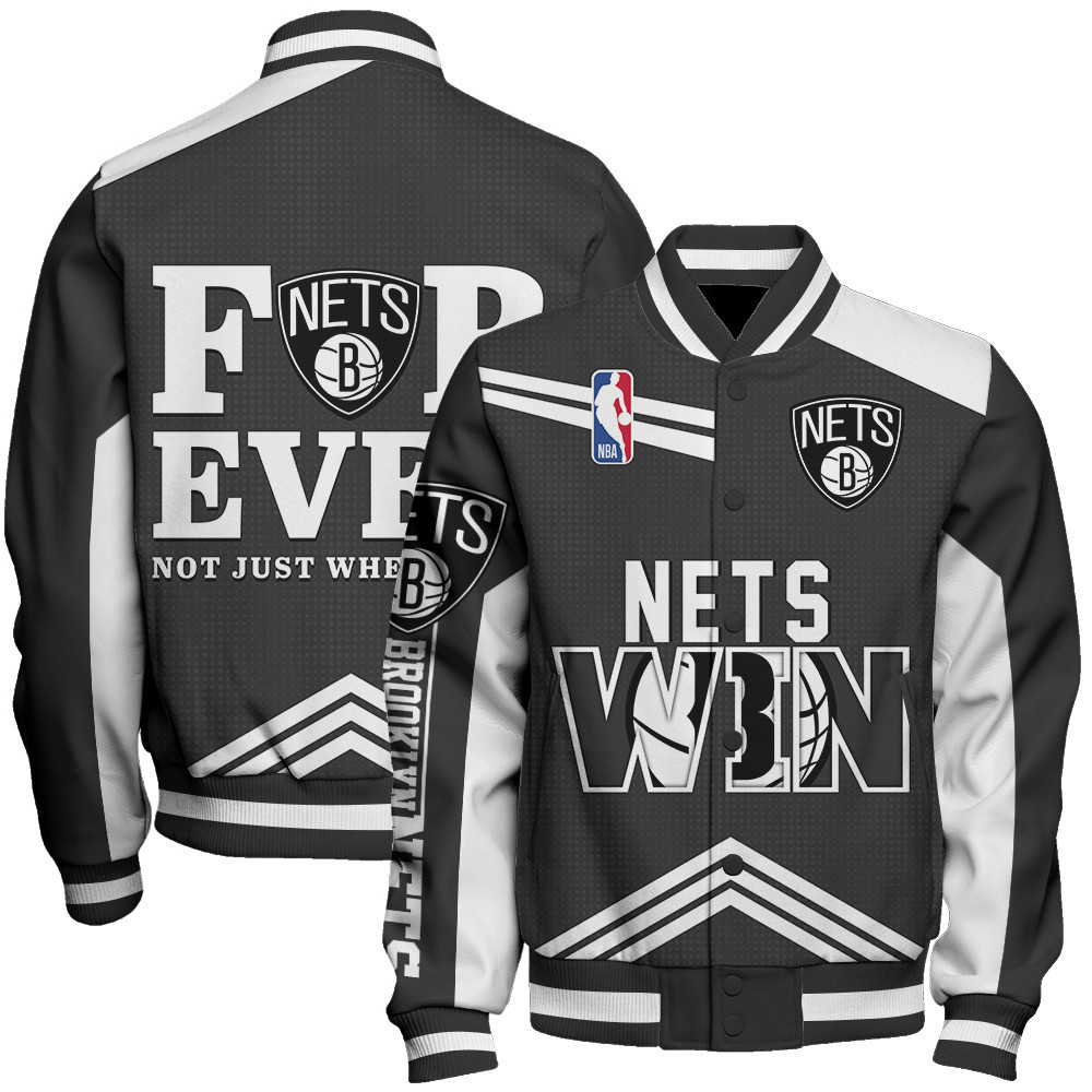 brooklyn nets nba baseball varsity jacket baseball jacket all over print stm v15 lqrnc