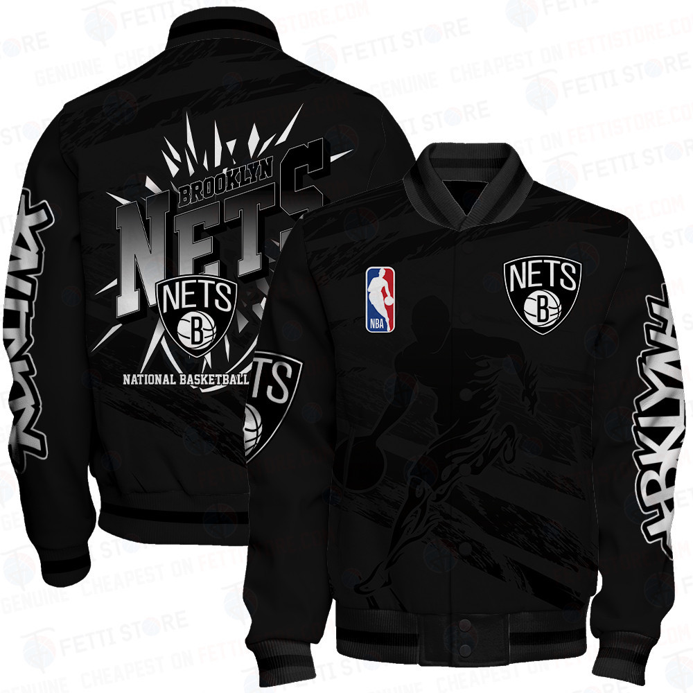 brooklyn nets nba print baseball varsity jacket baseball jacket all over print sfat v27 usrgr