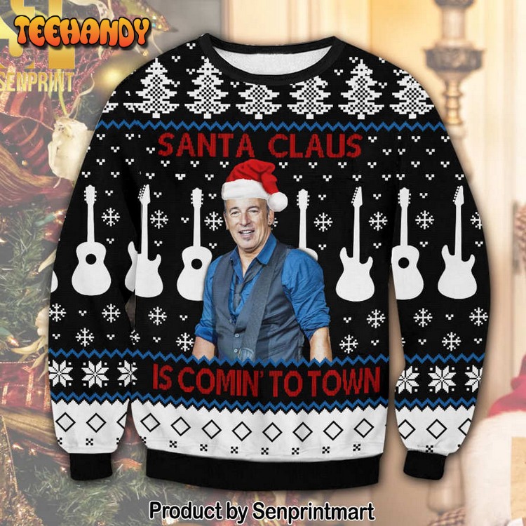 bruce springteen for christmas gifts 3d printed ugly xmas sweater guvqv