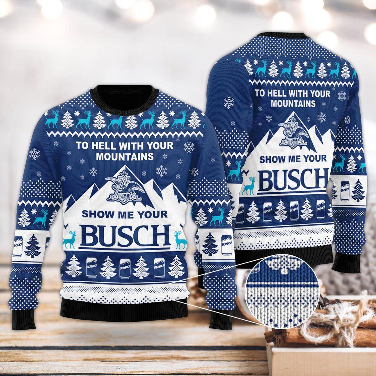 bucsh beer mountains ugly sweater flexiquor com