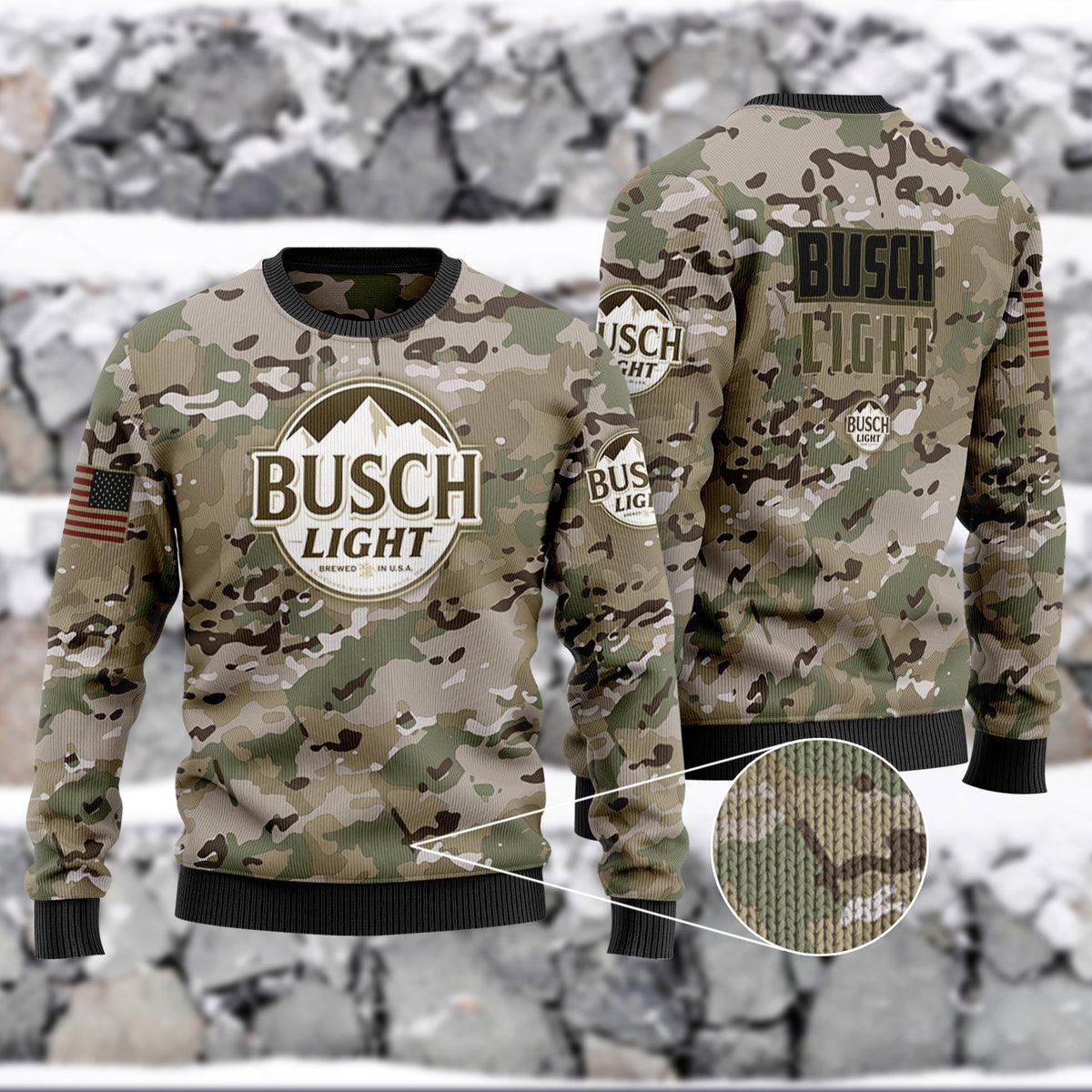 bucsh light army ugly sweater flexiquor com