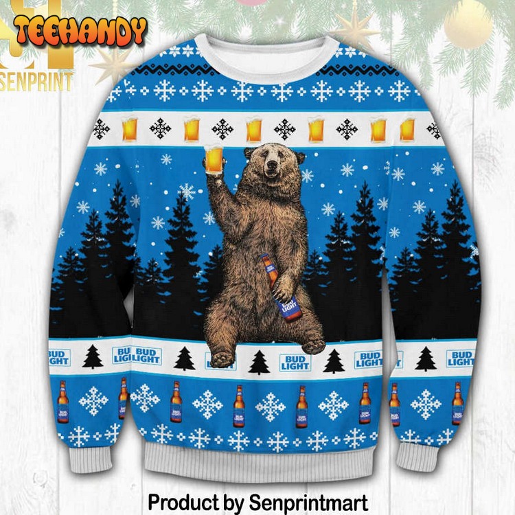 bud light bear for christmas gifts ugly xmas sweater zx2jx