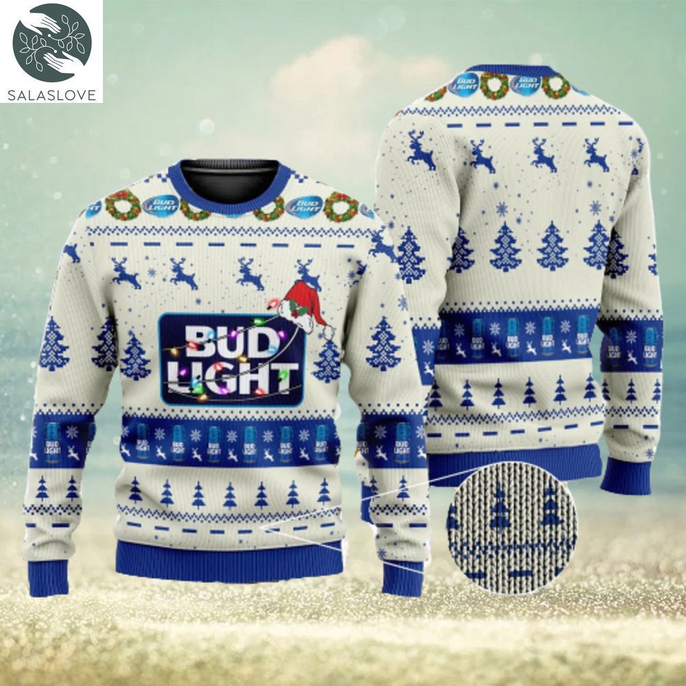 bud light beer 3d all over printed ugly christmas sweater ht270903 1 tx4pzs