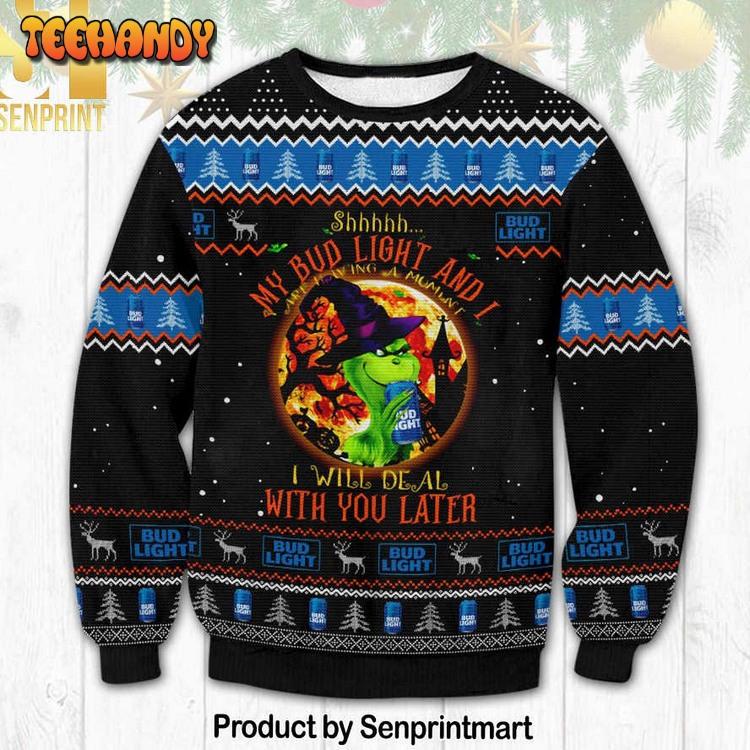 bud light grinch for christmas gifts ugly xmas sweater zhbe8