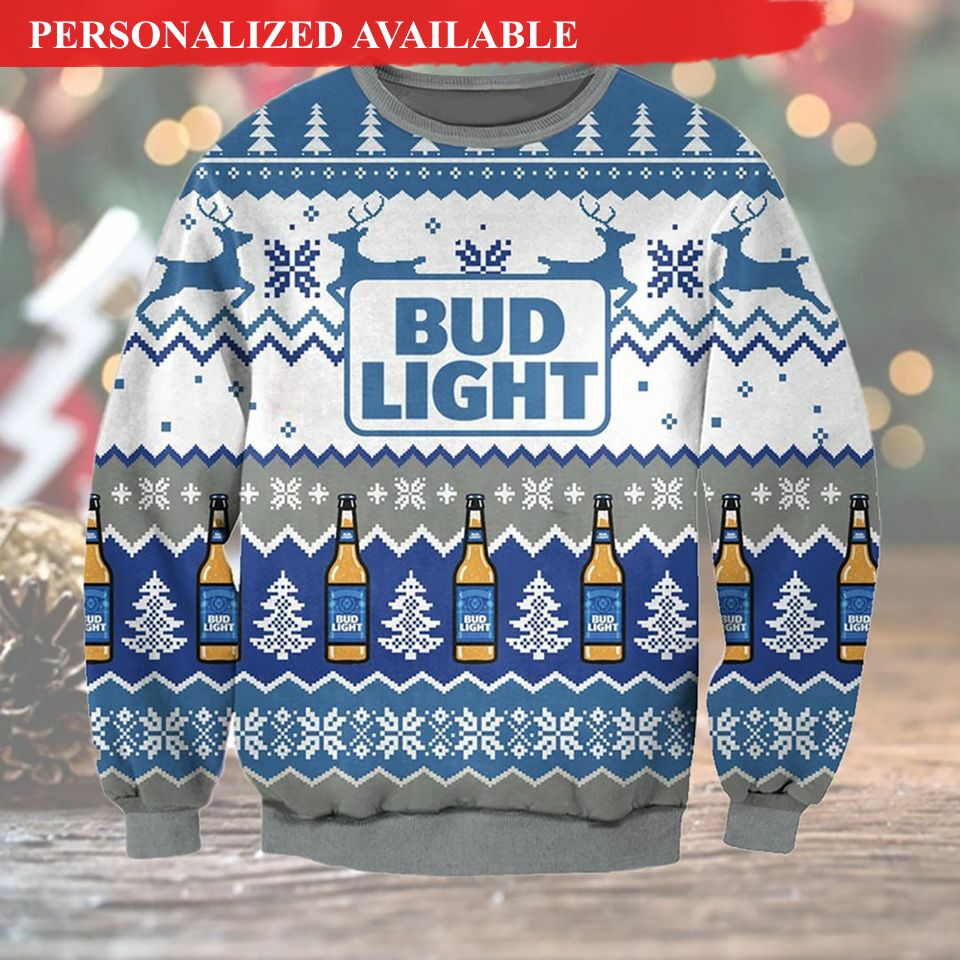 bud liight beer ugly christmas sweater christmas ugly sweater 1431