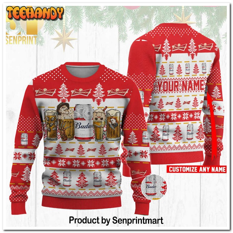 budweiser horror drink ugly xmas sweater 2fyvg