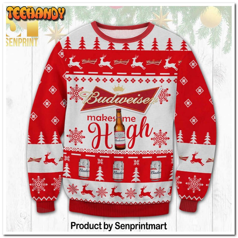 budweiser make me high ugly xmas sweater 7lbdd