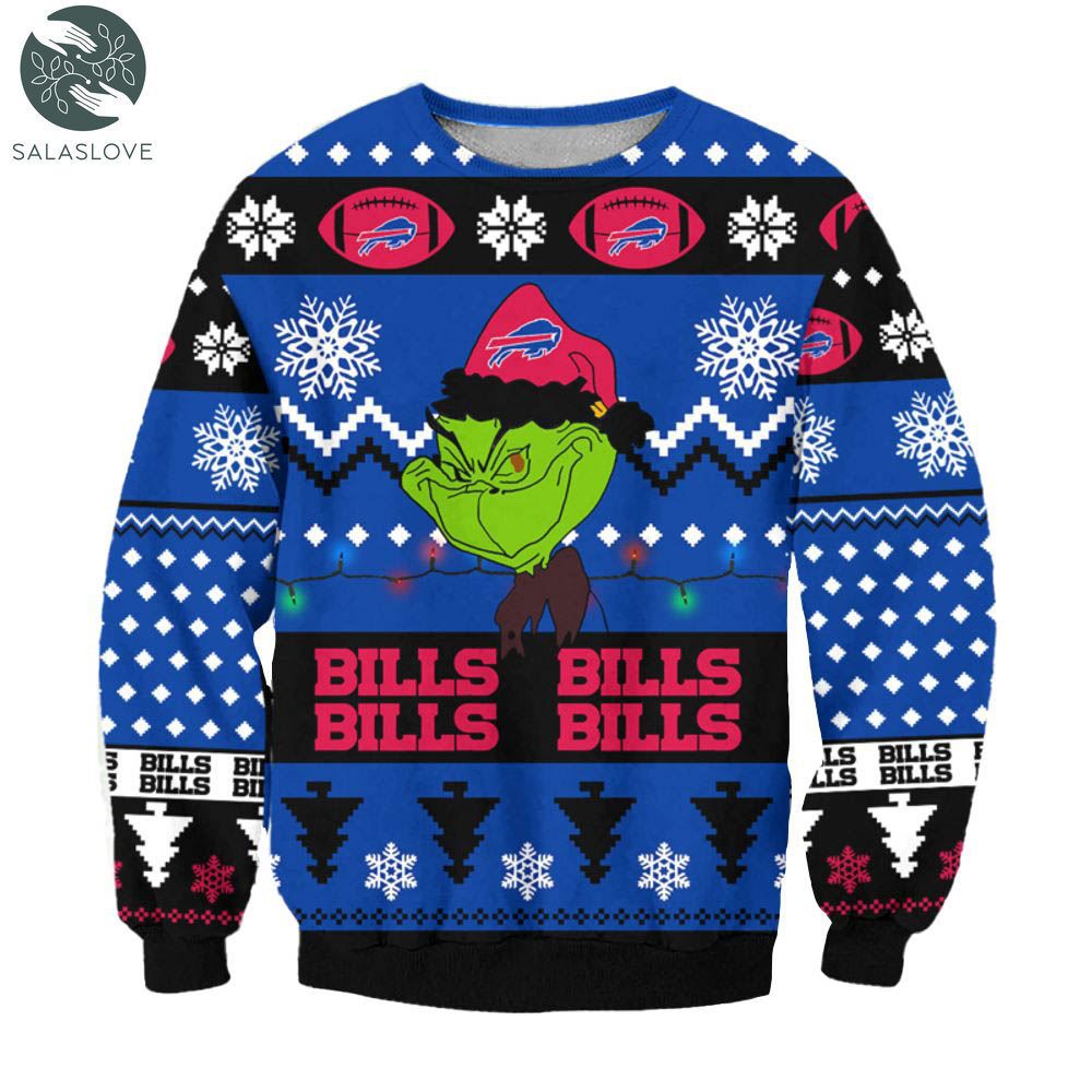 buffalo bills grinch cunningly smile nfl christmas sweater 1 ahthnq