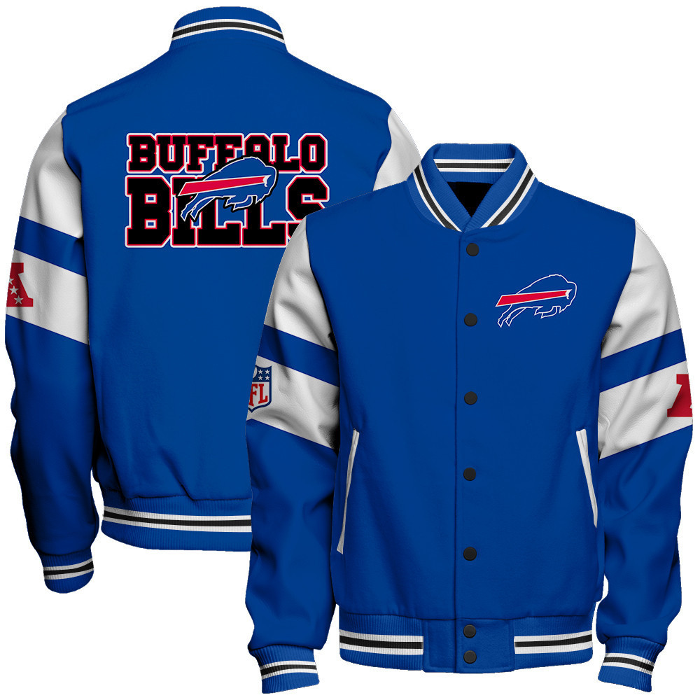 buffalo bills nfl 2024 american football conference unisex baseball varsity jacket baseball jacket all over print v11 y86un