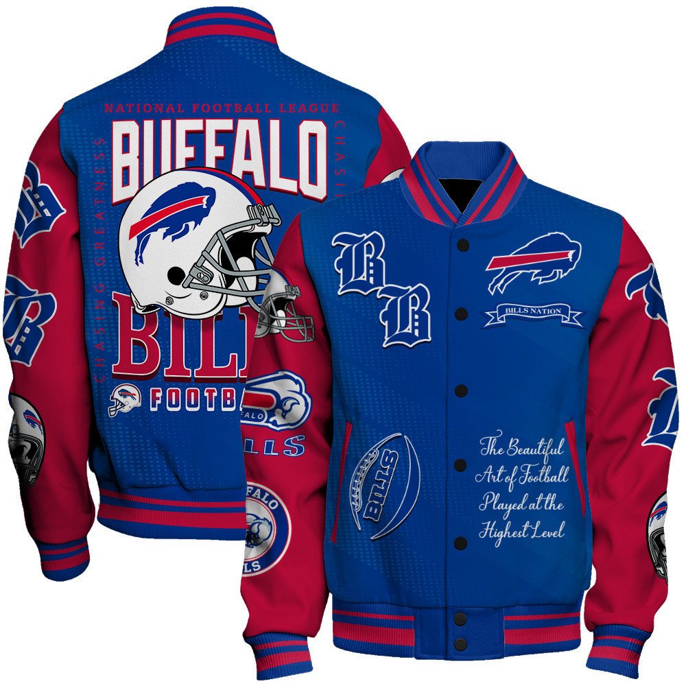 buffalo bills nfl 2024 american football conference unisex baseball varsity jacket baseball jacket all over print v3 bzya0