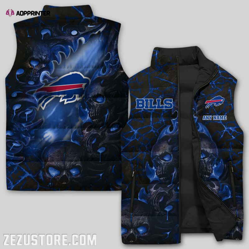 buffalo bills nfl sleeveless puffer jacket custom for fans gifts 1