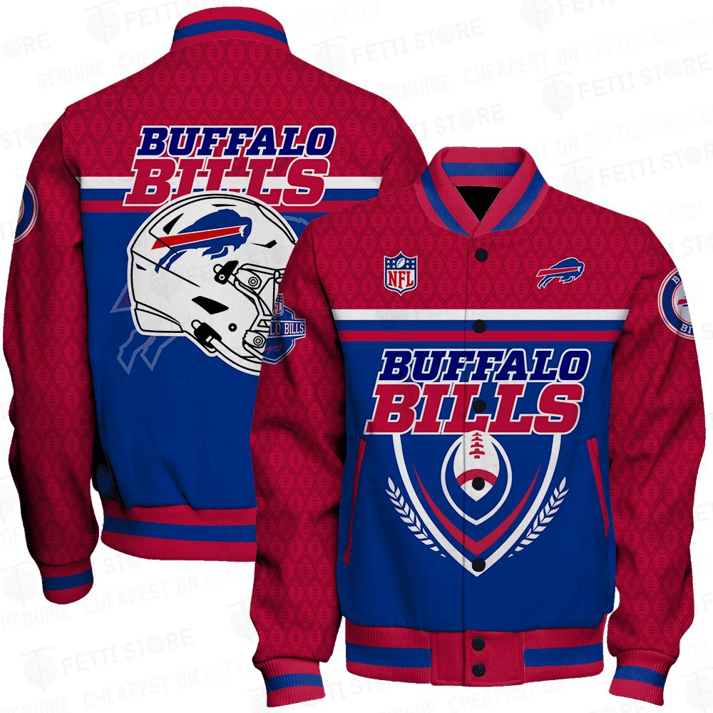 buffalo bills traditional football pattern baseball varsity jacket baseball jacket all over print mfyec