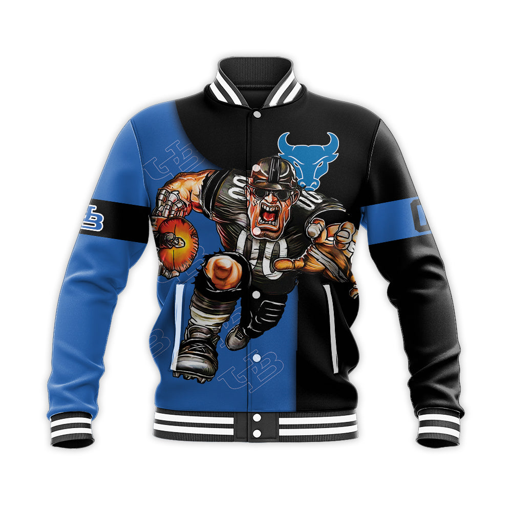 buffalo bulls baseball jacket button up zipper hooded all over print football go on gift for fans ncaa 8ftgw