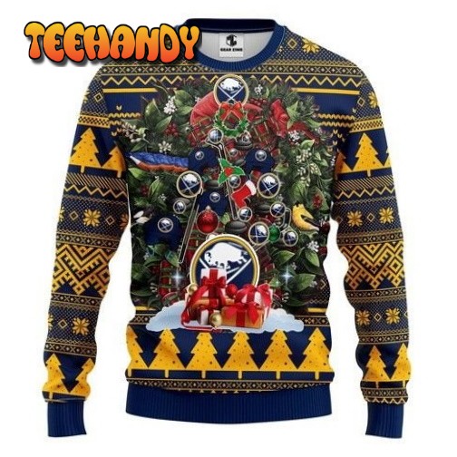 buffalo sabres tree christmas for fans ugly christmas sweater ugly sweater m92sx