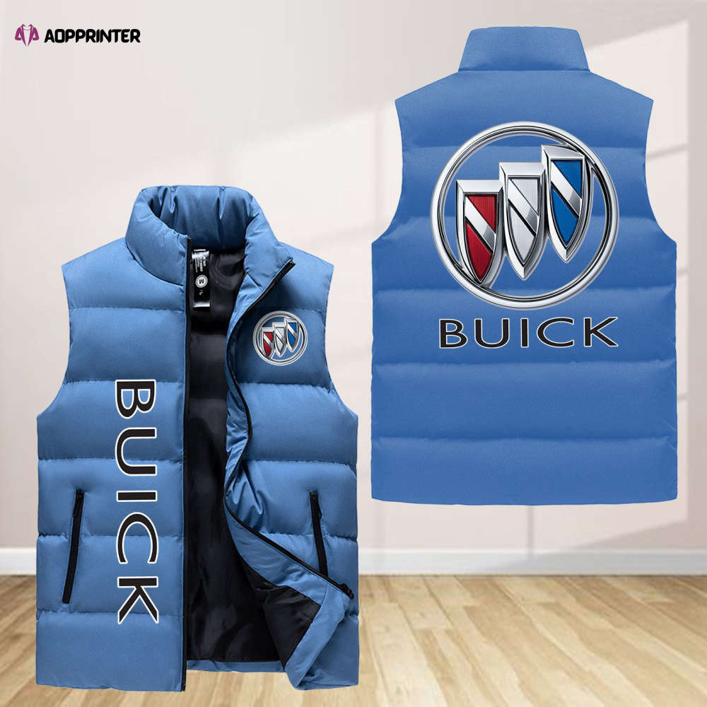 buick sleeveless puffer jacket custom for fans gifts