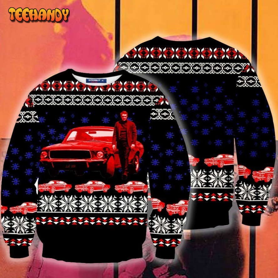 bullitt 1968 ugly christmas sweater all over print sweatshirt ugly sweater 7t30f