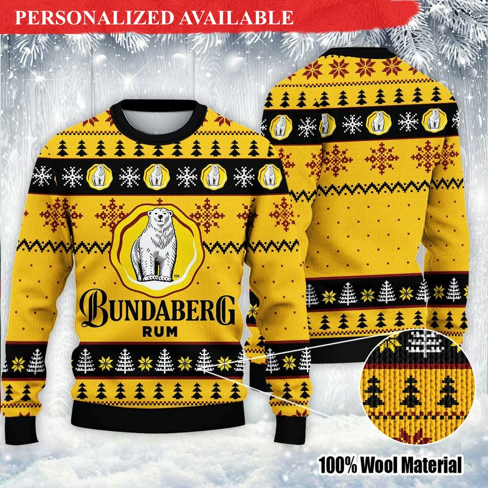 bundaberg original rum christmas ugly sweater 6384