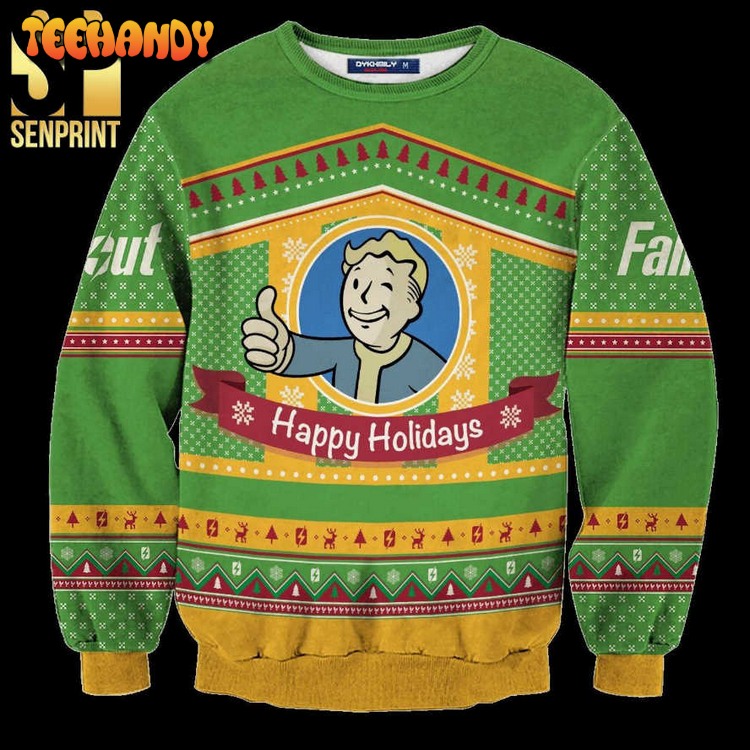 bunker fallout knitted ugly xmas sweater m3twc