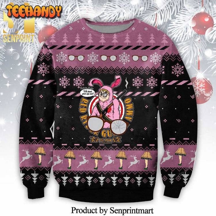 bunny pajamas red ryder bb gun ammo a christmas story ugly xmas sweater cl7at