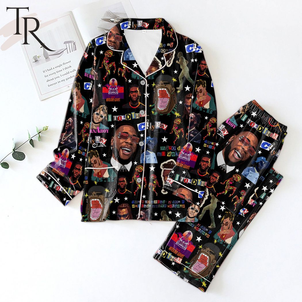 burna boy i told them button pajamas set 1 zQRzK