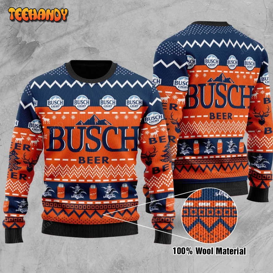 busch light beer ugly christmas sweater all over print sweatshirt ugly sweater 99npv