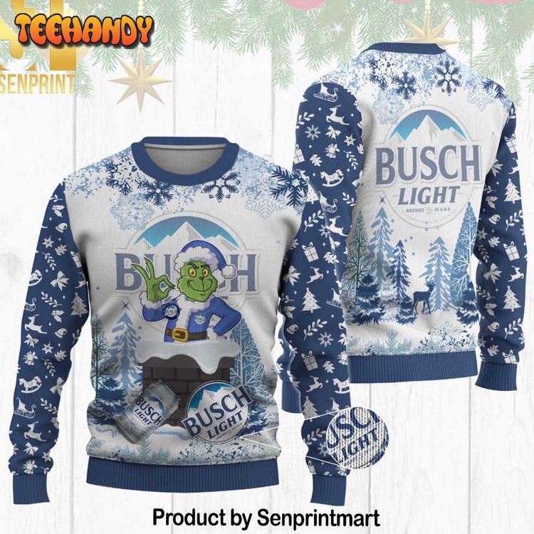 busch light grinch for christmas gifts ugly xmas sweater wl966