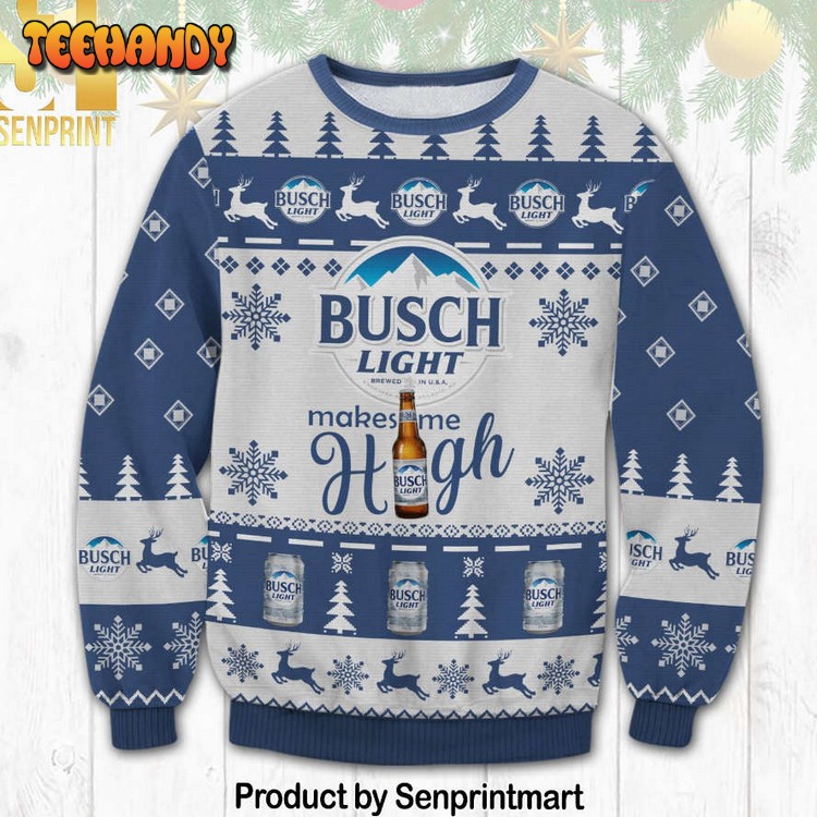 busch light make me high 3d printed ugly xmas sweater 7c19f