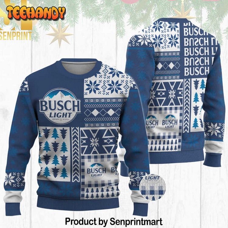 busch light ugly xmas sweater ff23a