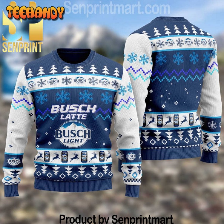 busch light vacation time wool blend ugly xmas sweater t4z0k