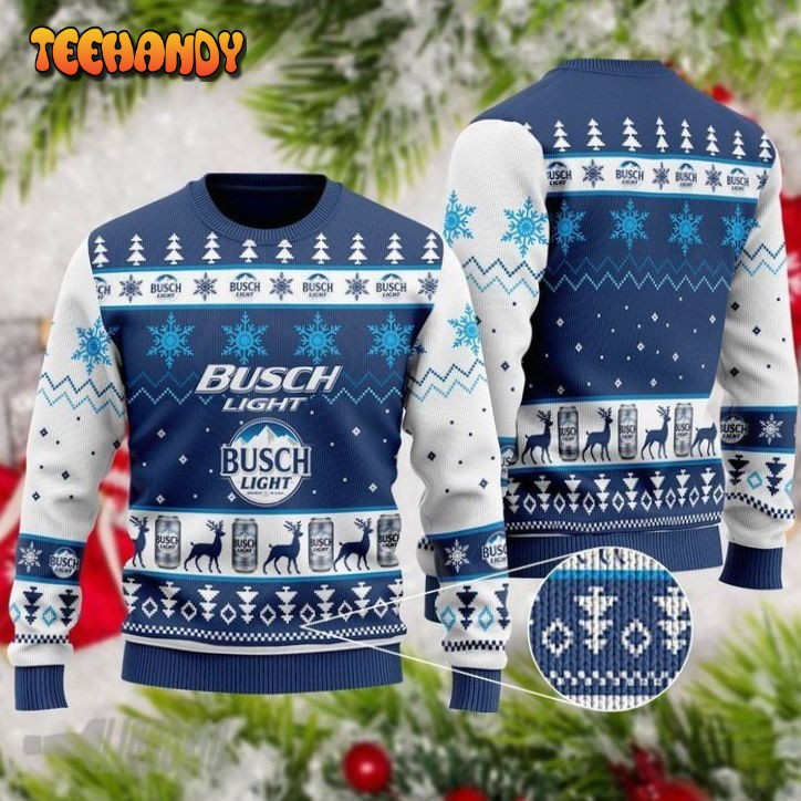 bush light ugly christmas sweater all over print sweatshirt ugly sweater n1slt