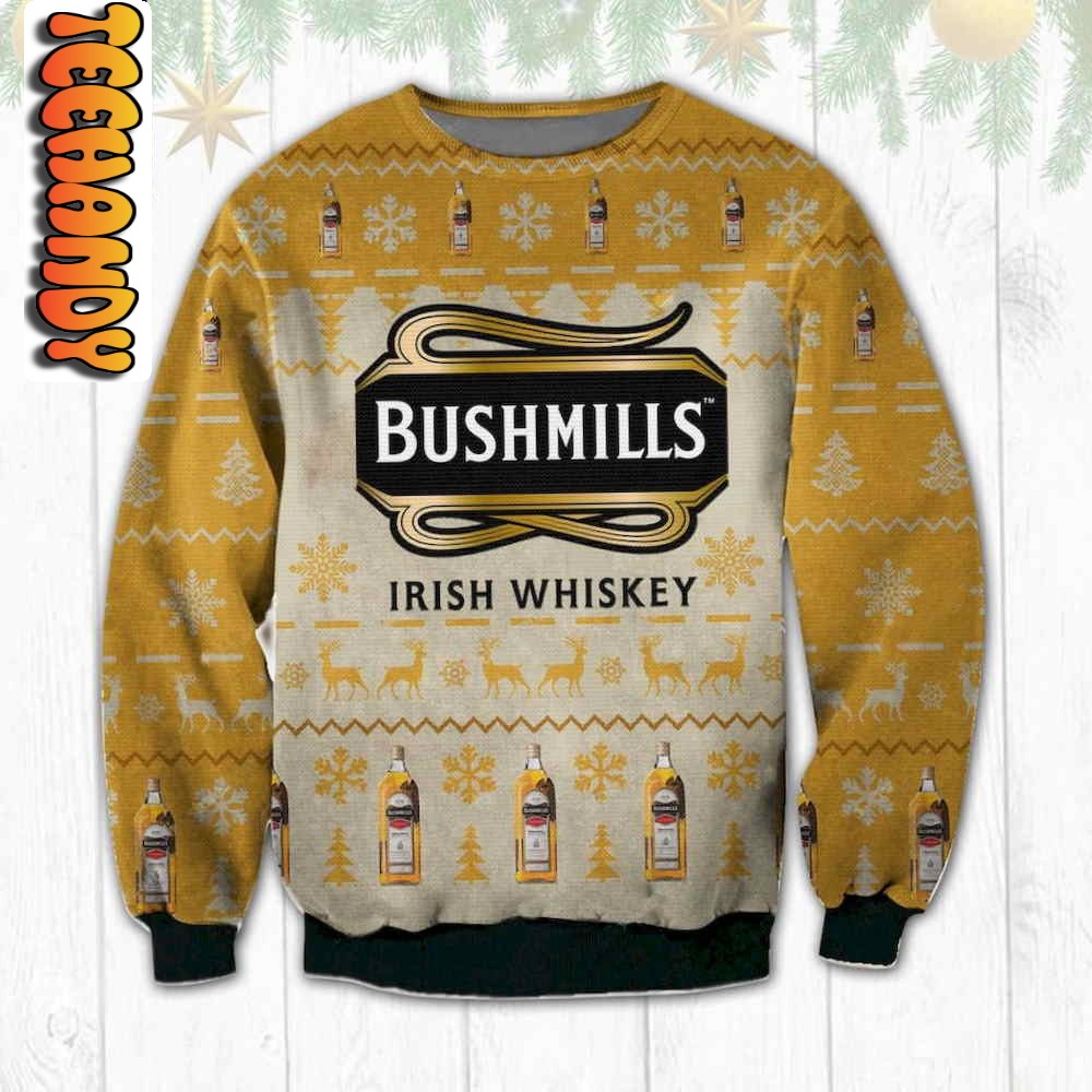 bushmills irish whiskey ugly christmas sweater48823